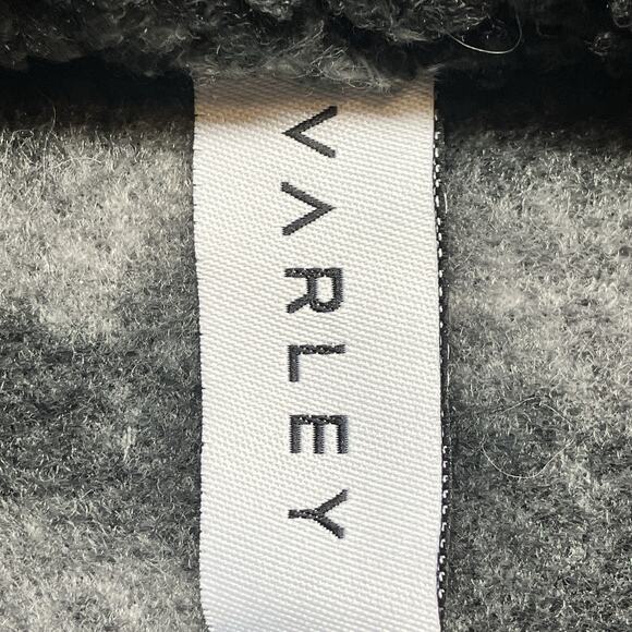 Varley Zebra Print Sherpa Fleece Full Zip Jacket Black Gray Size M - Picture 4 of 11